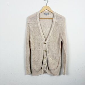 J. Crew Relaxed Cotton Linen Blend Cardigan Sweater Size Small